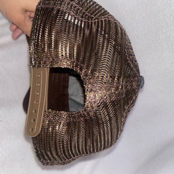 Grand Ole Opry Trucker Mesh Patch Denim Hat Cap Tennessee Country Brown NWOT - Picture 4 of 7